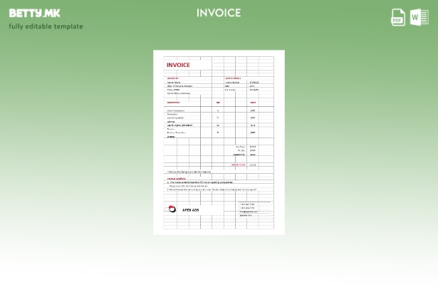 Шаблон за фактура за консултант за рекламирање во модерен стил
